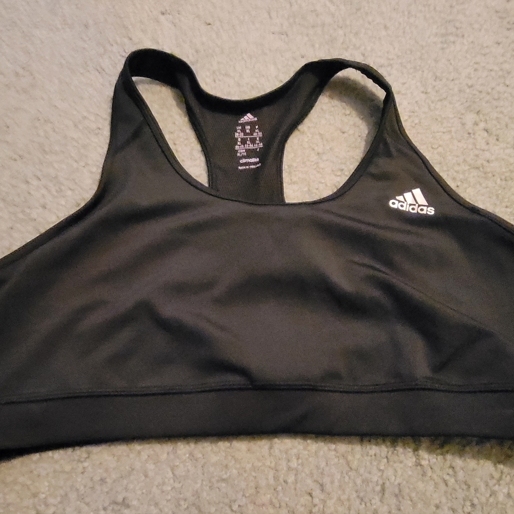 NWOT Adidas Climalite Womens Sports Bra Black Size XL